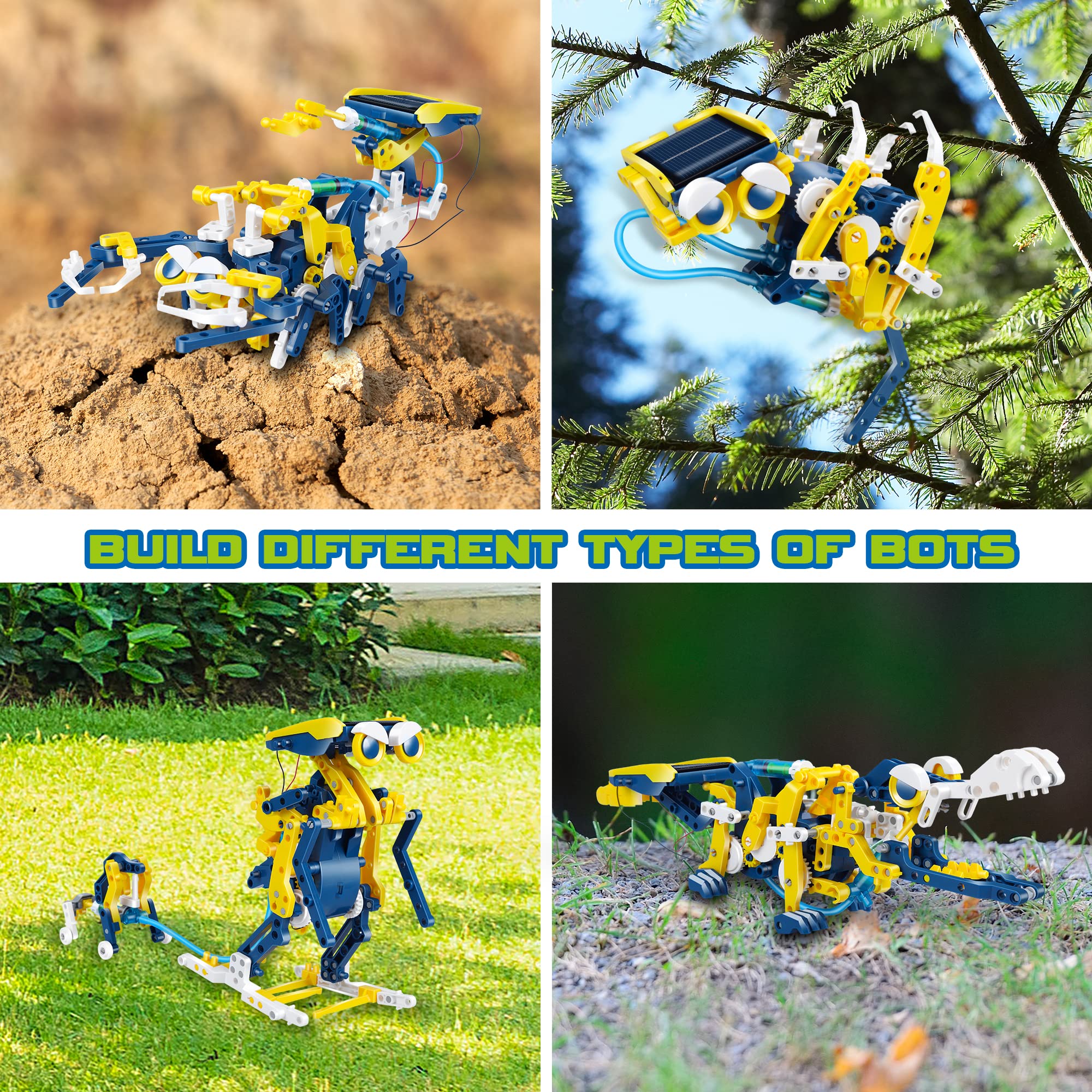 11-in-1 STEM Solar Robot Toys for Kids Age 8-12, DIY Educational Experiment Science Toy Kit for Teens, Solar Powered Building Toys Gifts for 8 9 10 11 12 Years Old Boys Girls