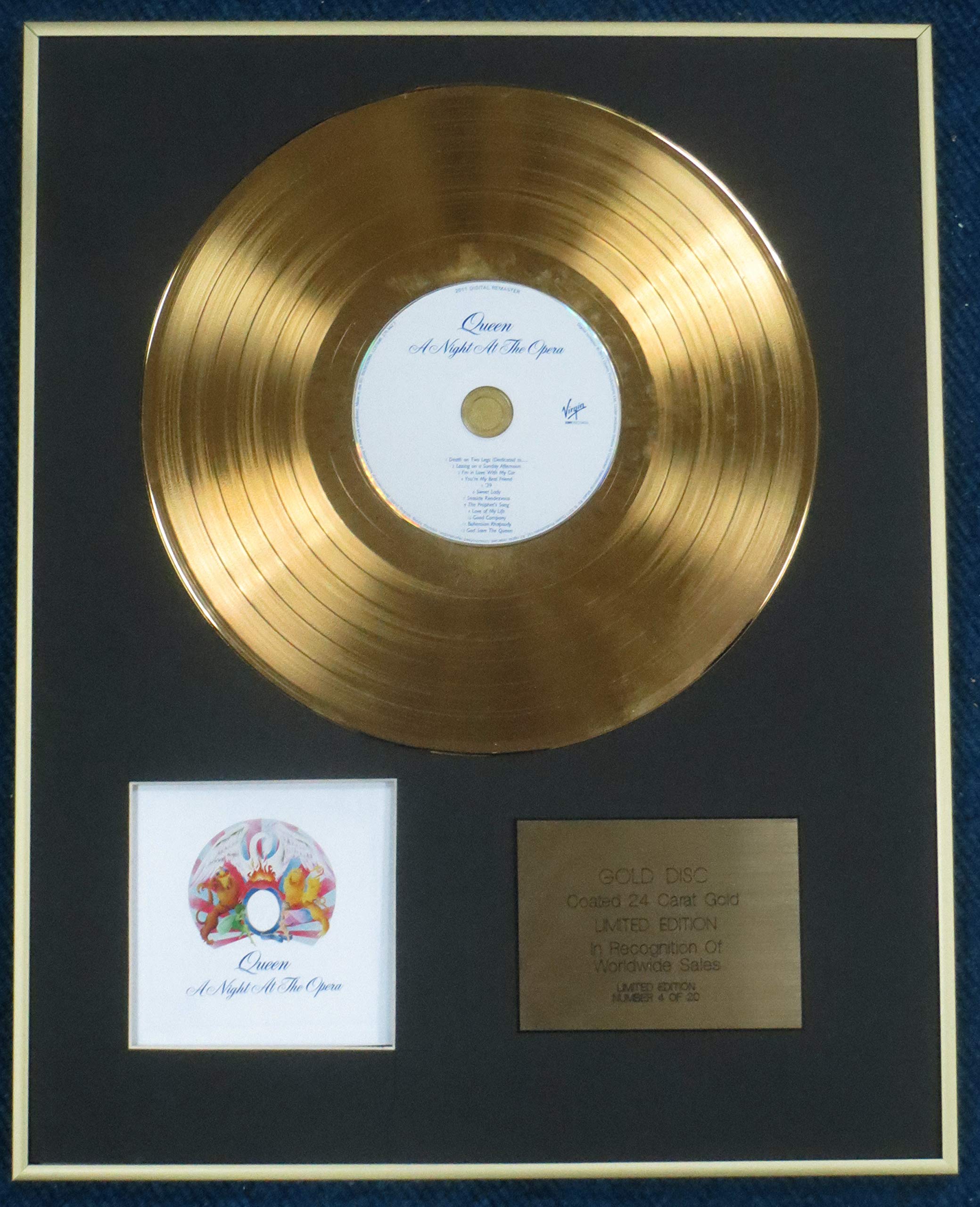 洋楽 Queen/A Night At The Opera/24K GOLD DISK Queen A Night At The Opera Gold Disc 24K Plated LP 12