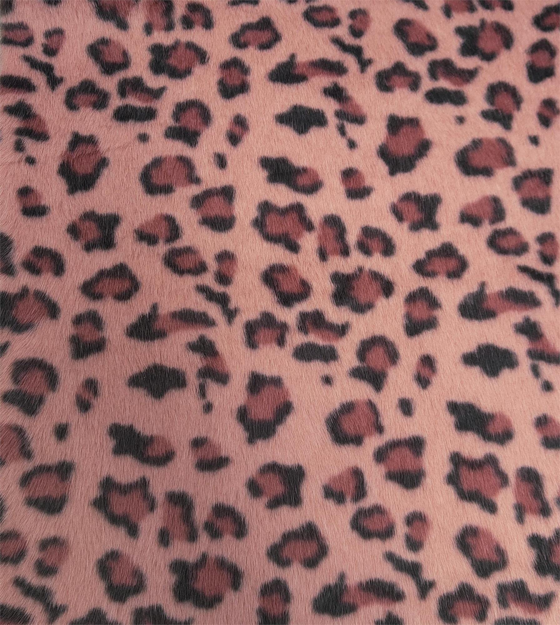 Fausse fourrure léopard rose tissu épais pour customiser vos vêtements