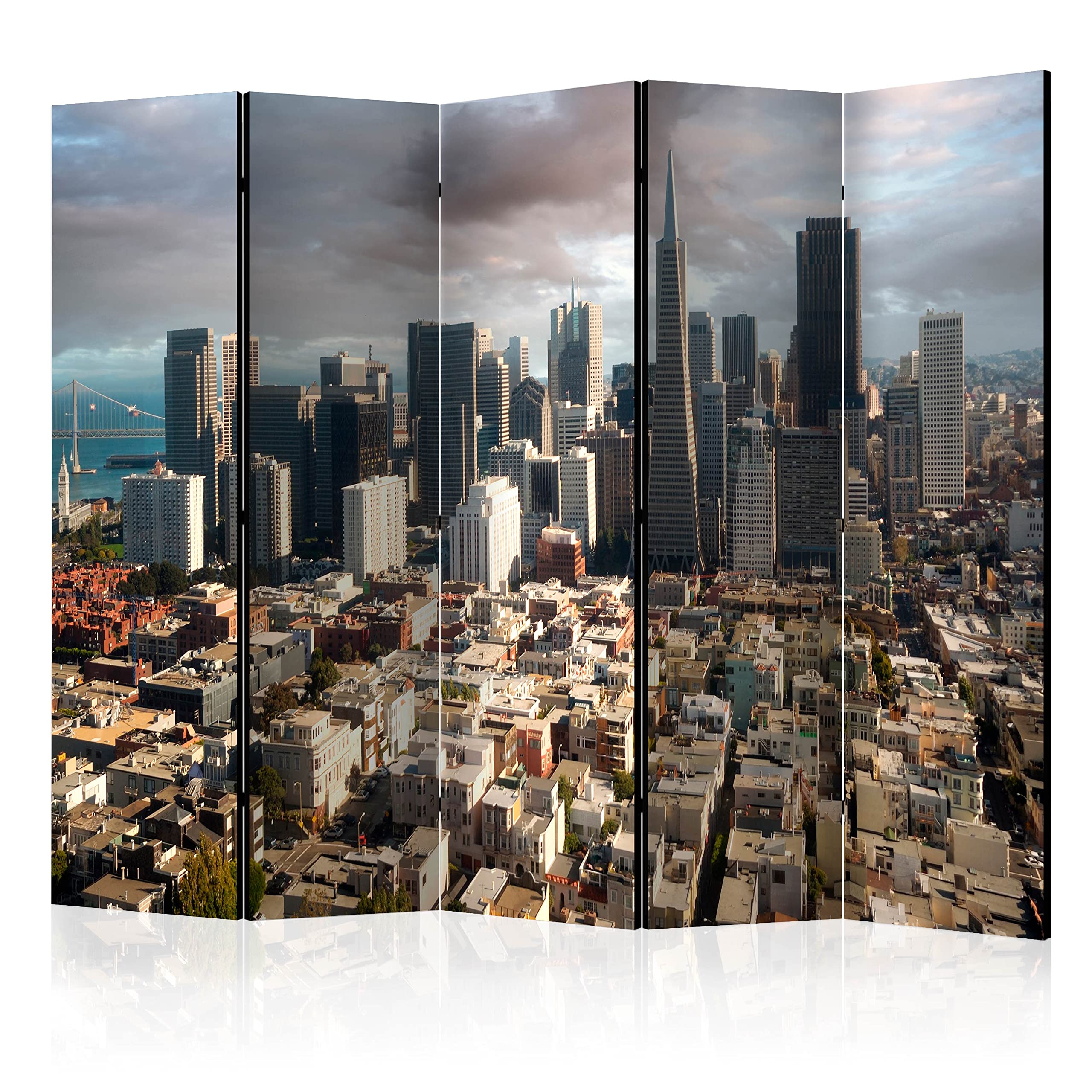 Amazon.com - artgeist Decorative Room Divider New York 90x68 in -  Double-Sided Folding Screen 5 Panel Decoration Home Office Design America  City USA Panorama d-C-0128-z-c -