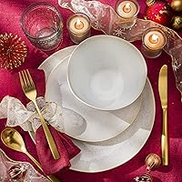 Vista 6 de Euro Ceramica Fez Collection - Juego de 4 vasos y cristalería, 14 onzas, diseño de mandala, transparente