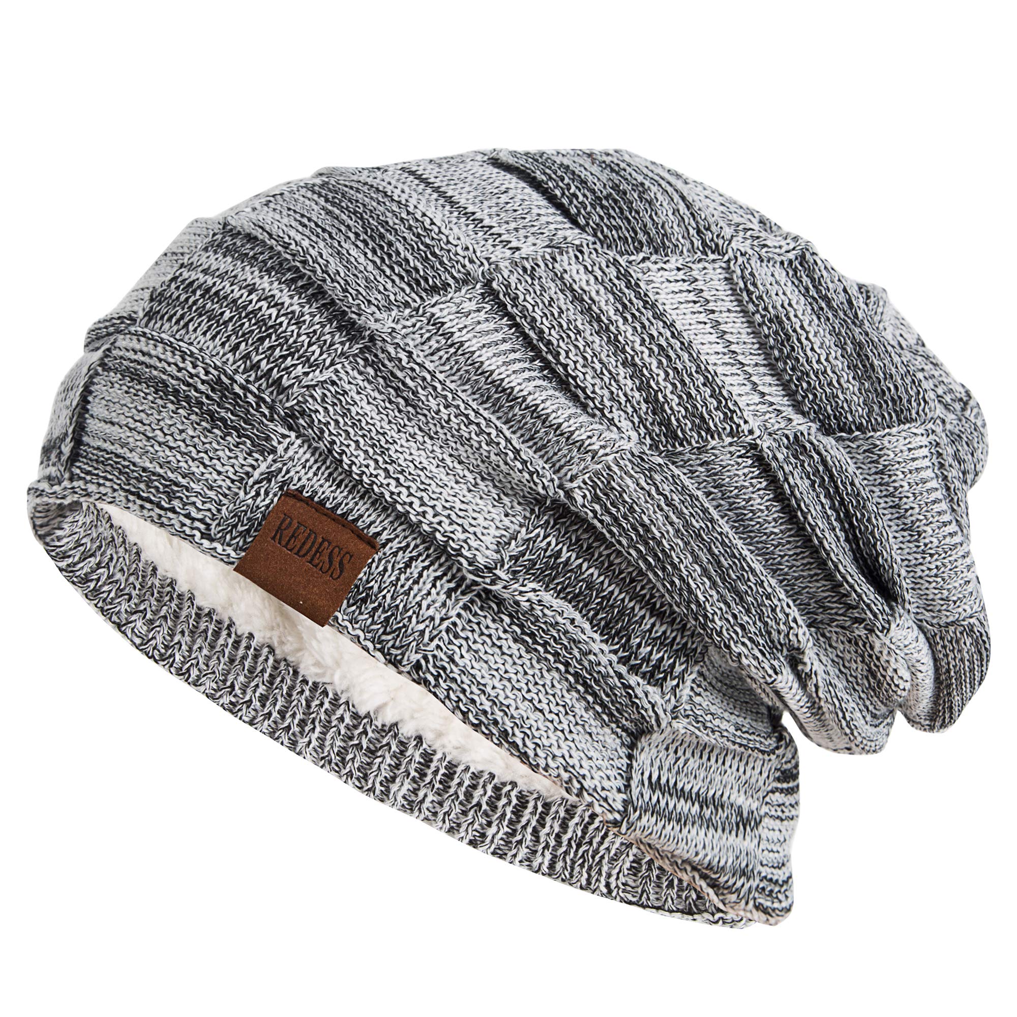 REDESS Cappello a Berretto per Uomini e Donne Cappelli Caldi Invernali in Maglia Slouchy Cappello a Cranio Spesso