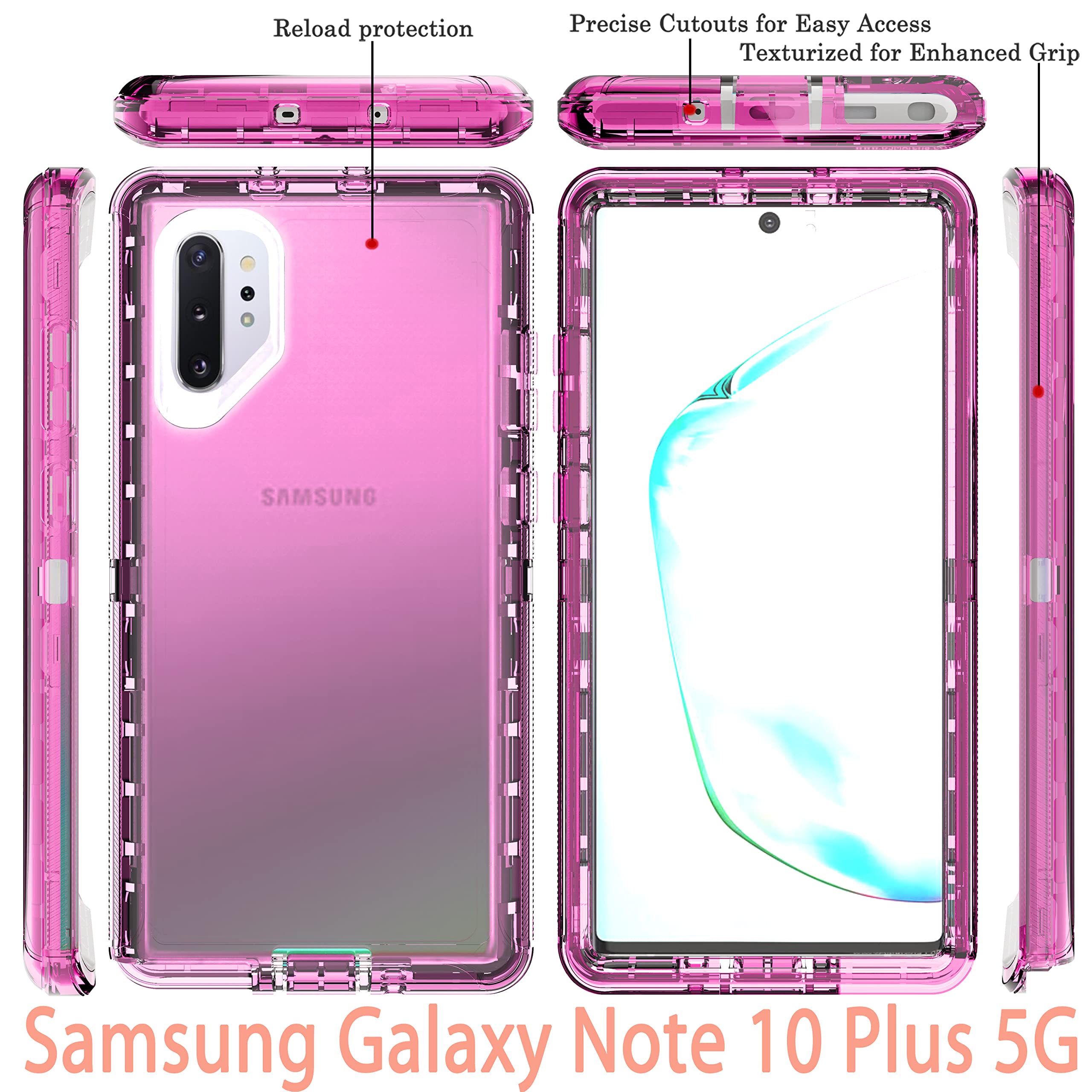 Amazon.com: YmhxcY Note 10 Plus Case, Drop 3 Layer Durable Cover