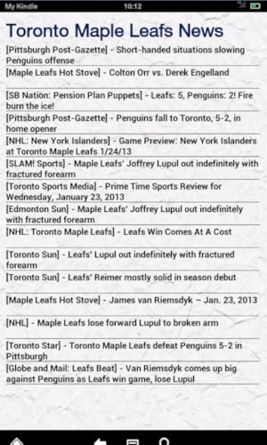 Toronto Hockey News(Kindle Tablet Edition)