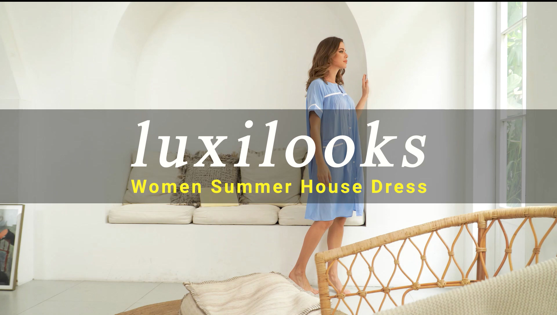 Watch luxilooks House Dresses for Elderly Women Button Down Housecoats on Amazon Live
