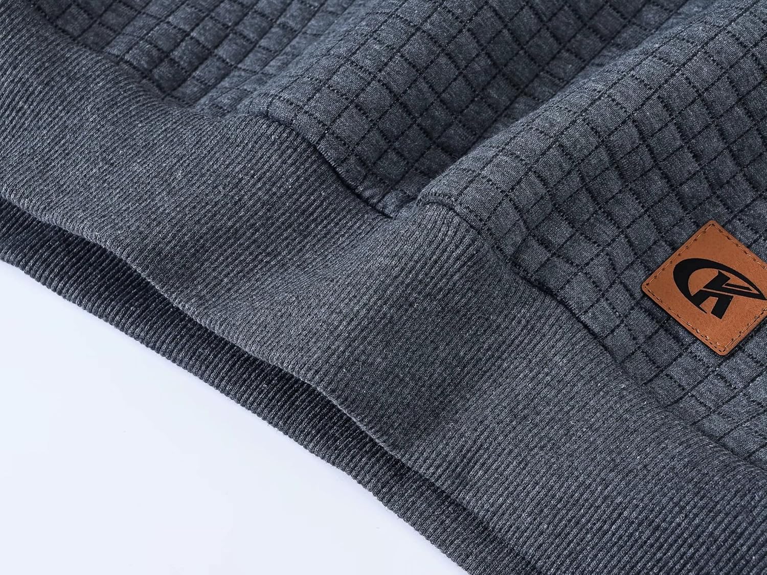 Yundobop Men's Pullover Hoodies Plaid Jacquard Long Sleeve Drawstring Hipster Casual Hooded Sweatshirts with Kanga Pockets - Image 6