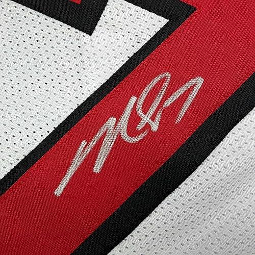 Miniatura 3 de Camiseta de fútbol americano Atlanta blanca firmada por Michael Mike Vick con COA PSADNA