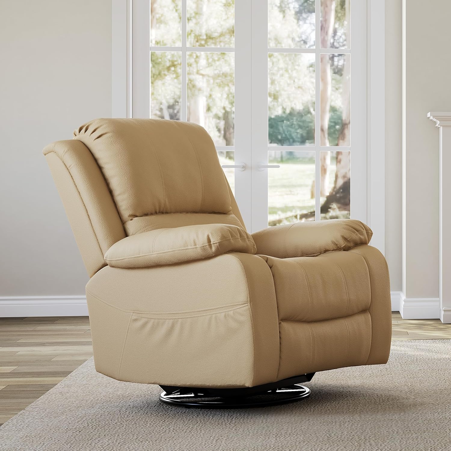EUREKA ERGONOMIC Leather Recliner Chairs for Adults, Swivel