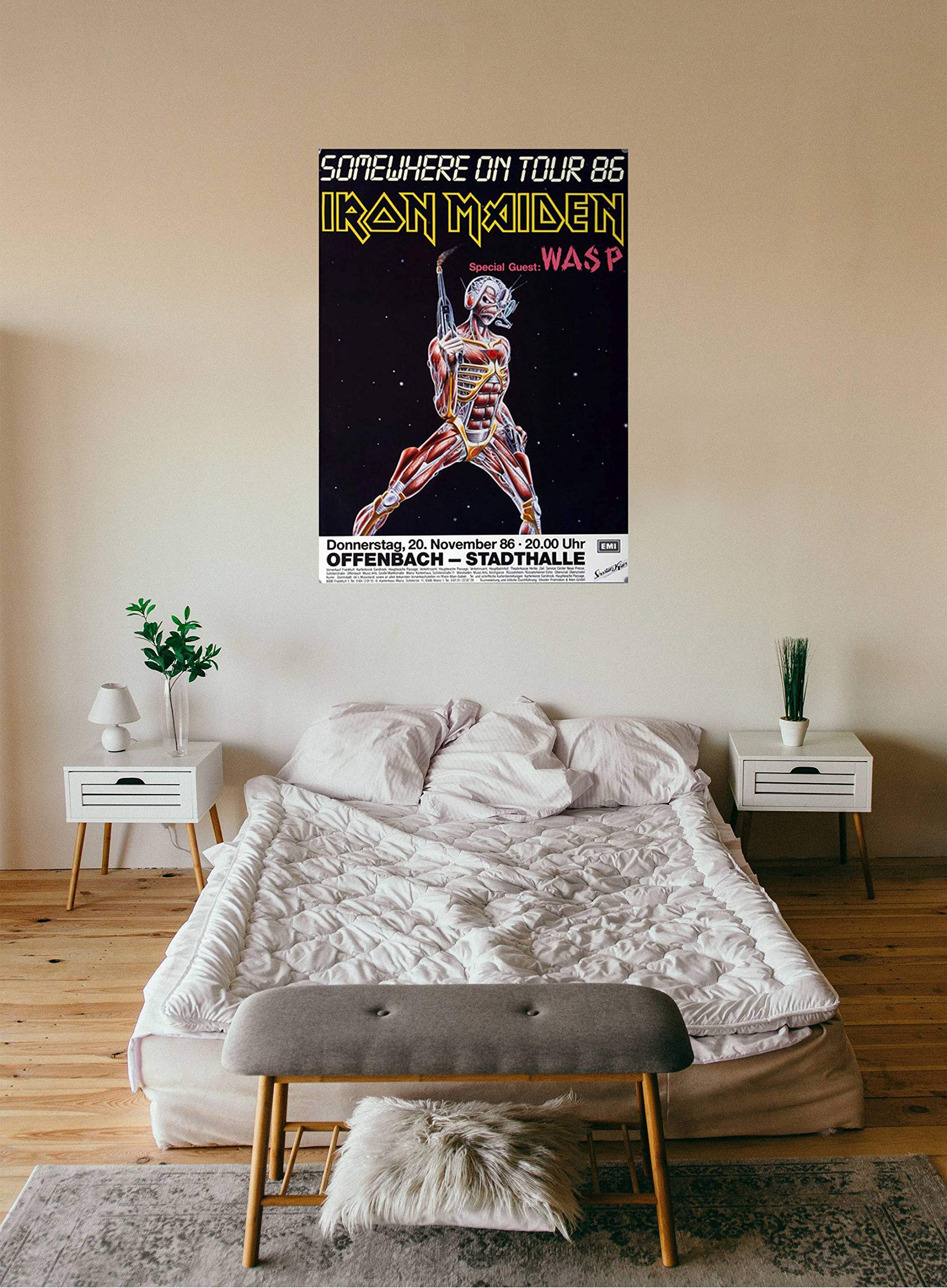 Iron Maiden - Somewhere, Frankfurt 1986 » Konzertplakat/Premium Poster | Live Konzert Veranstaltung | DIN A1 «