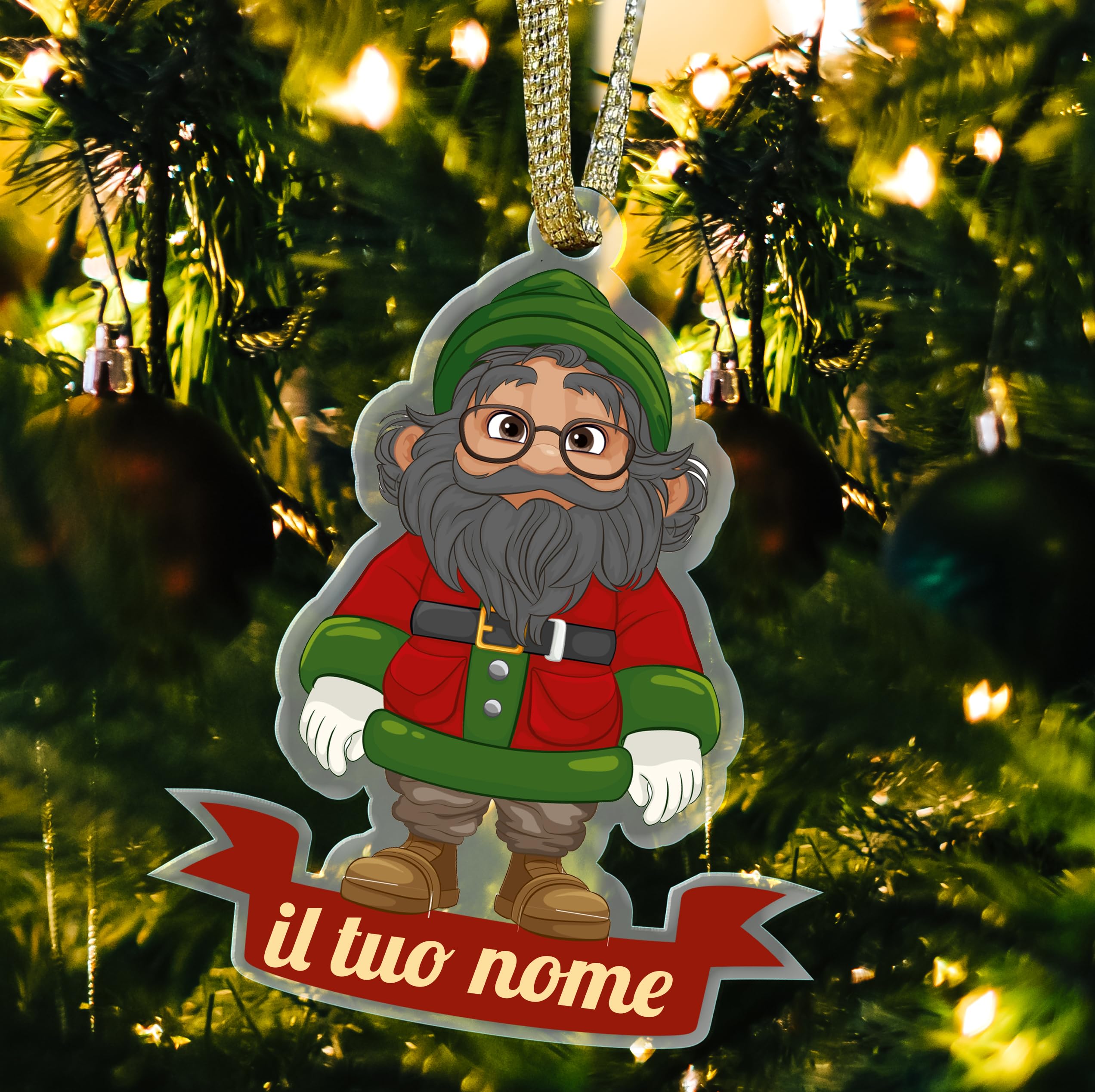 Addobi Albero Natale A Forma Di Elfo, 50cm, Rosso E Verde Elfo Albero Di Natale In Alto, Per Decorazioni Albero Di Natale (Elfo Rosso Verdi - Foto 8