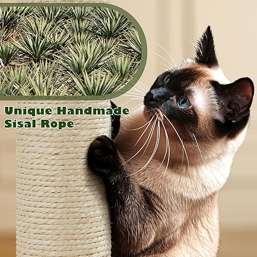 Miniatura 16 de Yaheetech Torre para gatos, árbol de gato de 70.5 pulgadas para gatos de interior, árbol trepador de varios niveles con condominio y perchas