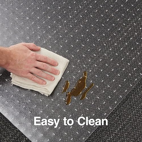 Miniatura 4 de Staples Tapete para silla de oficina, tapetes transparentes, alfombras de pelo plano, 48 x 36 pulgadas, deslizamiento suave