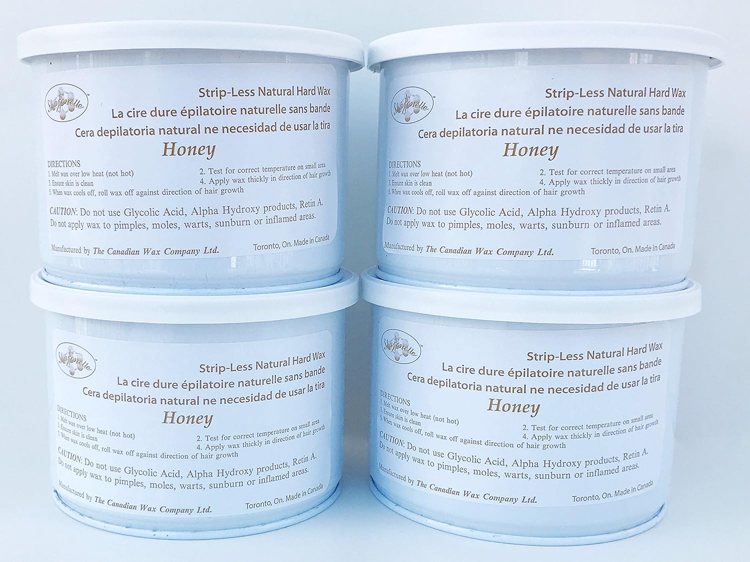 Natural Hard Honey Wax in 14 oz. - 2 cans