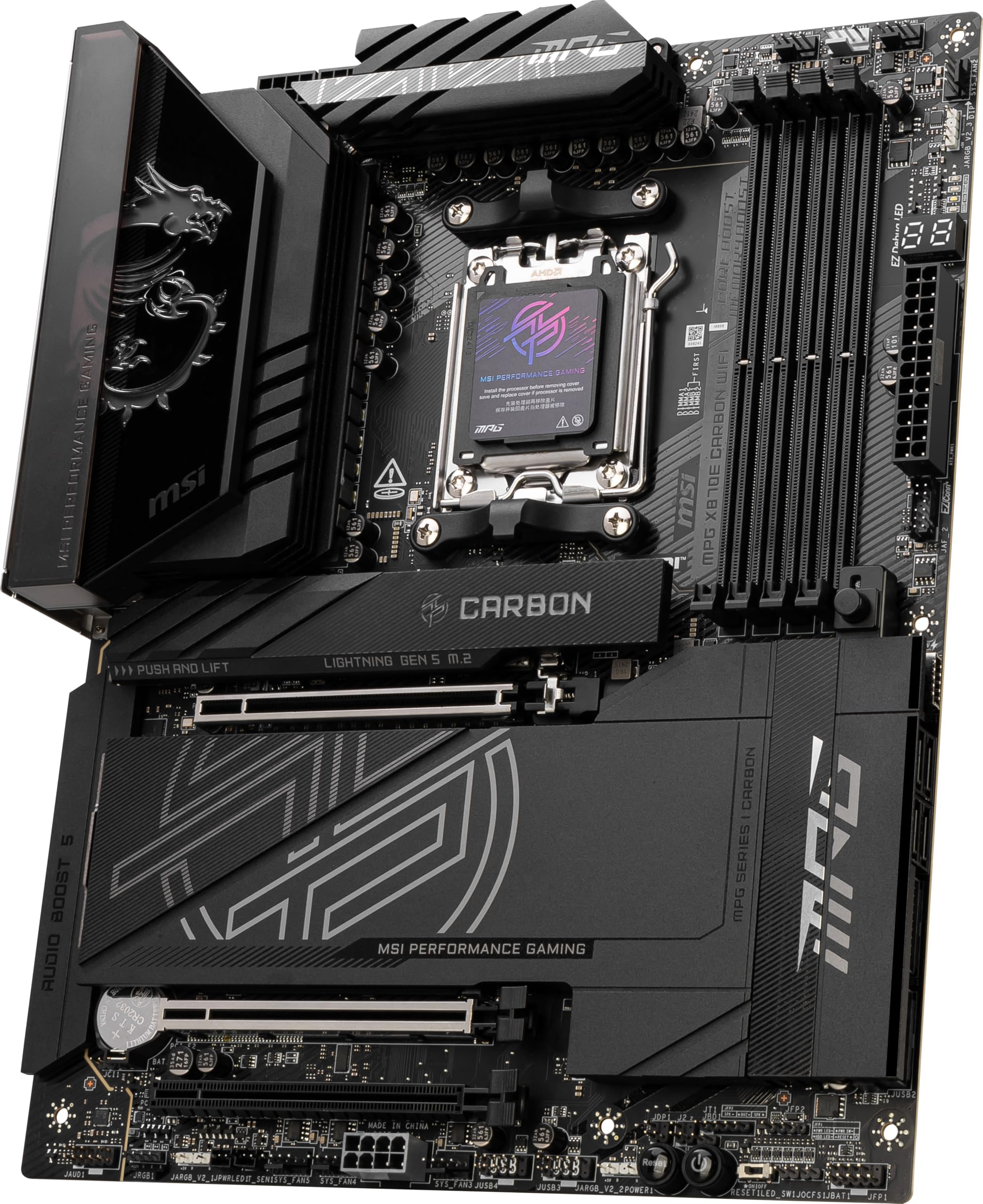 MSI MPG X870E CARBON WIFI X870E Chipset ATX Carte mère MB6589