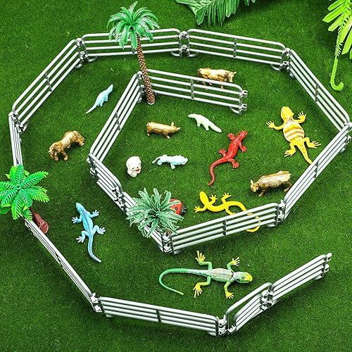 Miniatura 6 de Juego de 40 accesorios de esgrima de corral de caballo, juguete de plástico para valla de granja, granero, paddock, caballos, establo, animales de