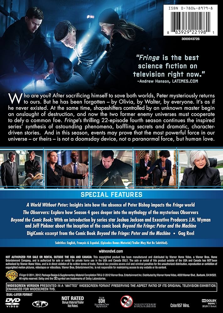 Fringe Complete Fourth Season DVD Box Set - Movies-Box Sets-DVD