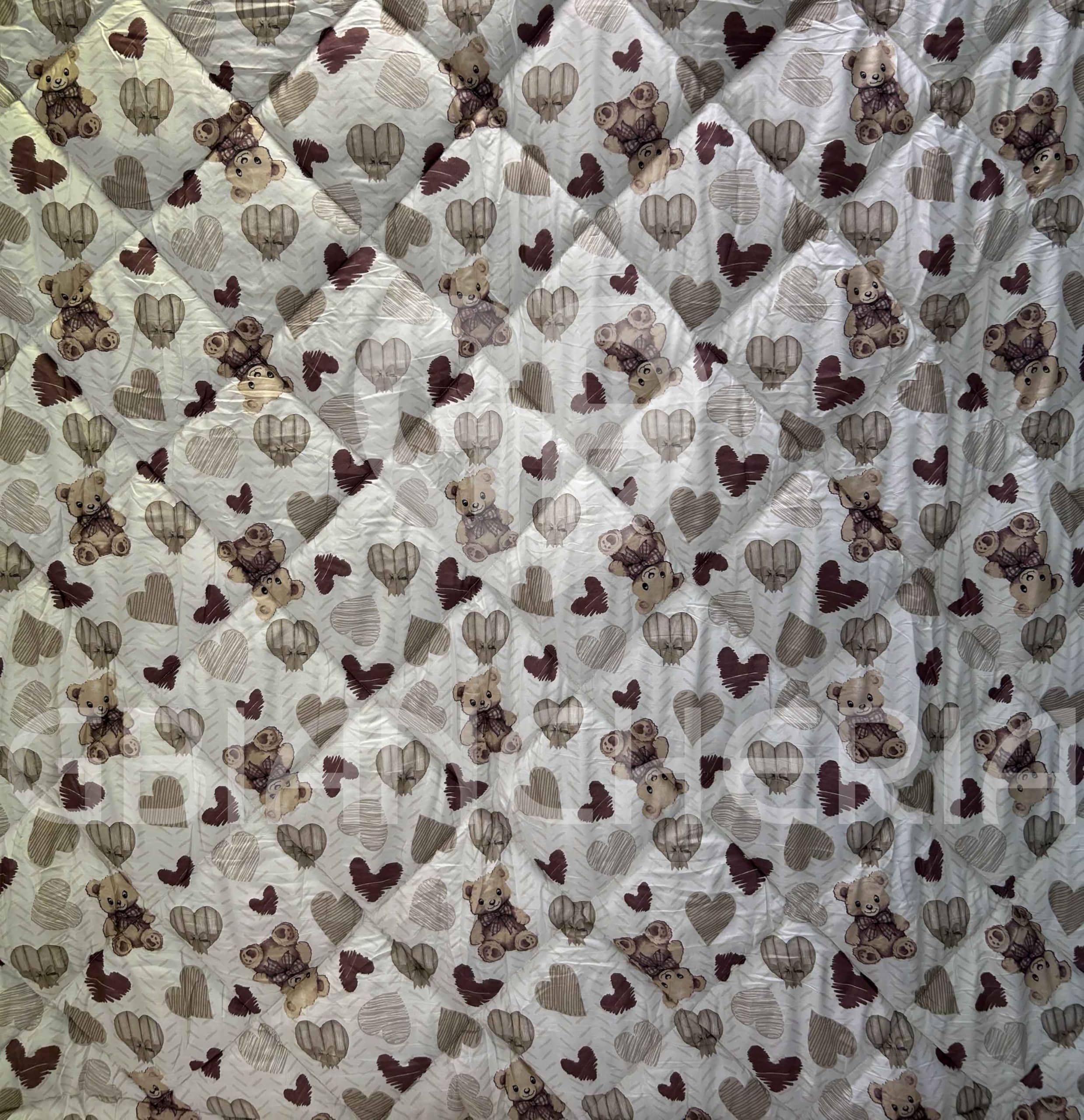 Trapunta Matrimoniale Invernale 250x250 cm – Piumone Caldo Due Piazze 300 g/m², Piumino Anallergico e Traspirante in Morbida Microfibra, Coperta Letto Moderna con Fantasie Colorate (Orsetti)