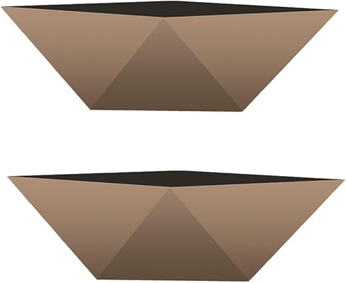 Miniatura 8 de The HC Companies Cuenco decorativo de plástico facetado para suculentas de 6 pulgadas, maceta decorativa de interior con agujero de drenaje,