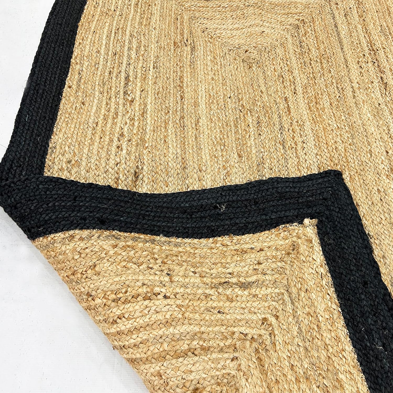 Collection Runner Rug - 4x20 Ft Jute Runner Area Rug Kitchen Runner Rug Indoor Runner Rug Hallway Runner Rug Boho Runner Rug Jute Kilim Runner Rug Outdoor Runner Area Rugs, Black Beige