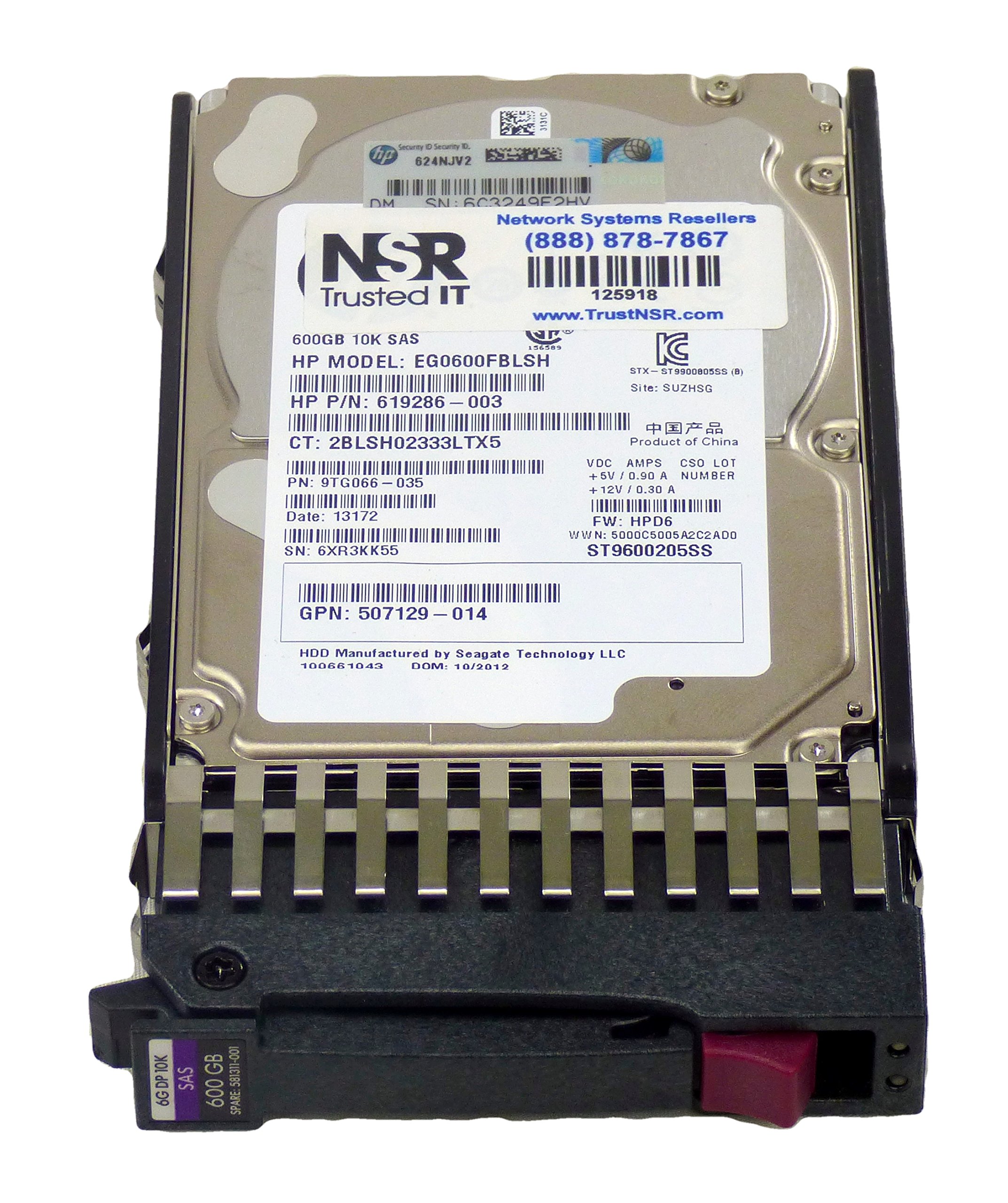 Amazon.com: HP 619286-003 619286-003 HP 600GB 10K 6G SFF SAS HDD