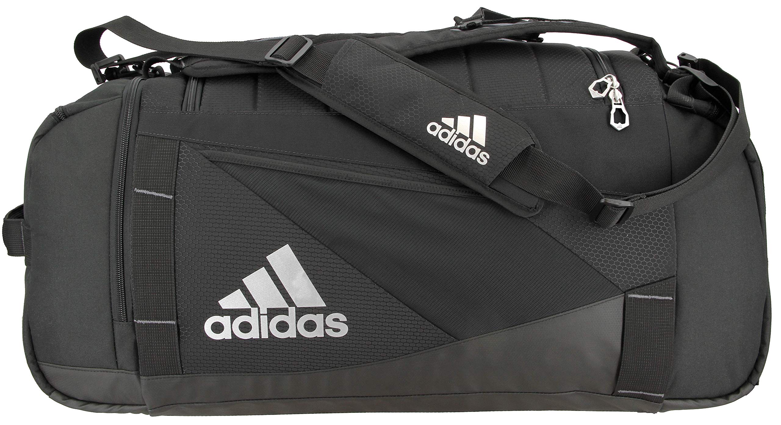 adidas Utility LAX Backpack Duffel, Black/Silver Metallic, One Size, Utility Lax Team Sports Convertible Backpack/Duffel Bag Sports & Outdoors