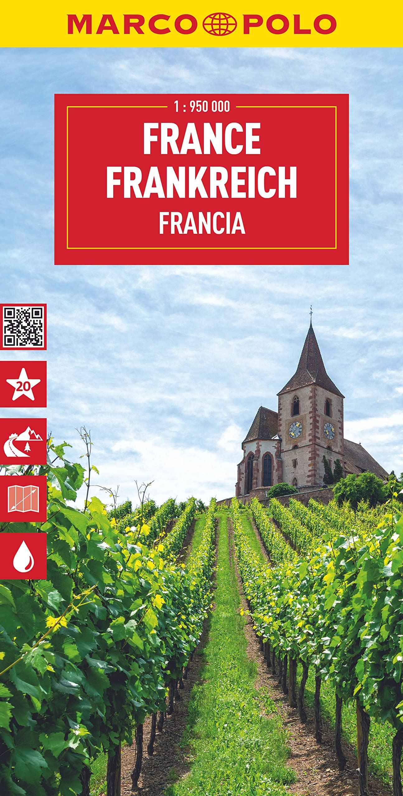 Marco Polo France Travel Map: Road Map for Road Trips with Top Sights and Scenic Routes (Folded Map): Marco Polo Highlights (Marco Polo Maps)