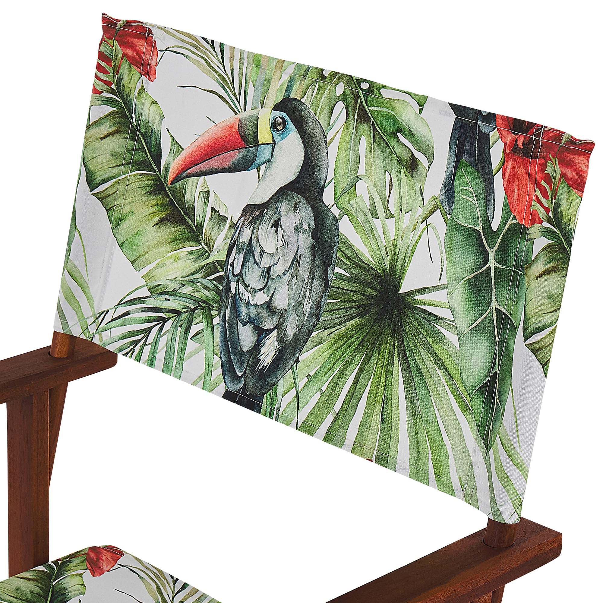 Set di 2 Sedie da regista per Giardino in Legno Scuro Tucani multicolore