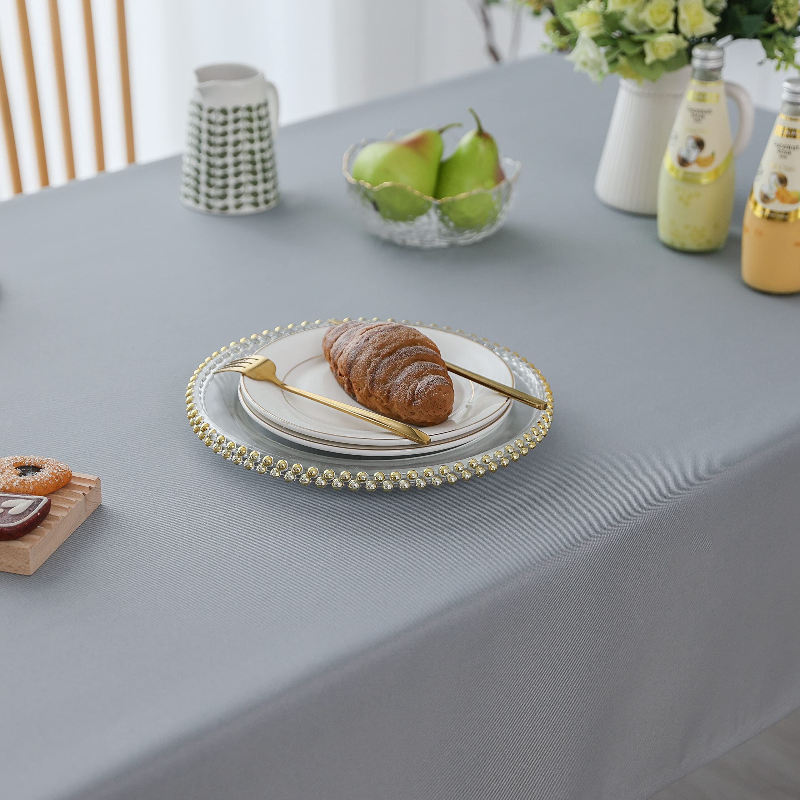 Demetex Rectangle Table Cloth 152 x 305 cm for Large Tables Soft Fabric Tablecloth Crease Resistant Table Cover Dining Party Gathering - Image 3