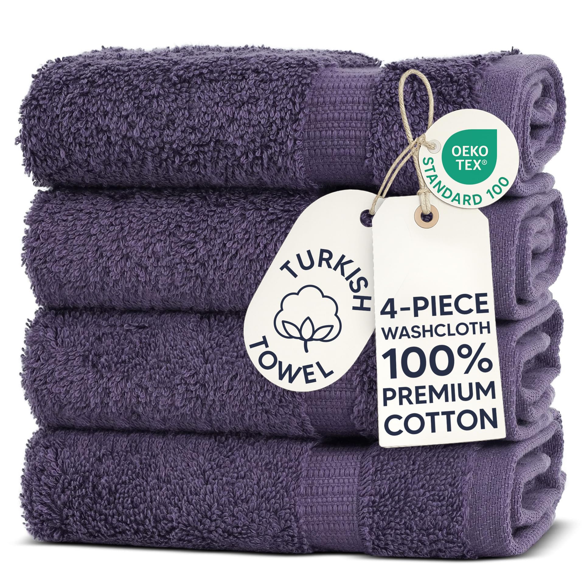 Chakir Turkish Cotton Bath Towels - 4 Pack -19
