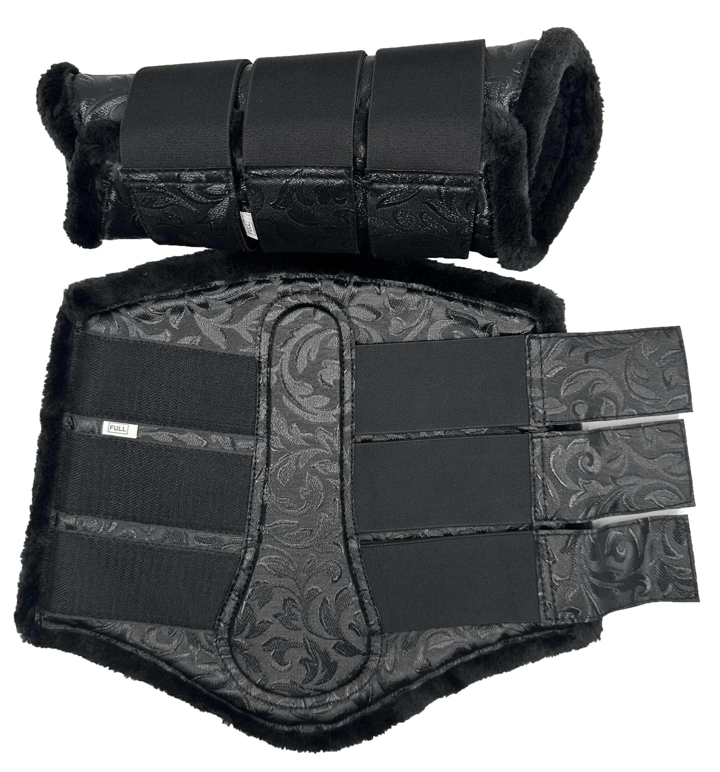 Sudadero de equitación transpirable, cordones de posicionamiento con cierre de , borde elegante de cordón inglés, completo con auriculares a juego (negro, Full)