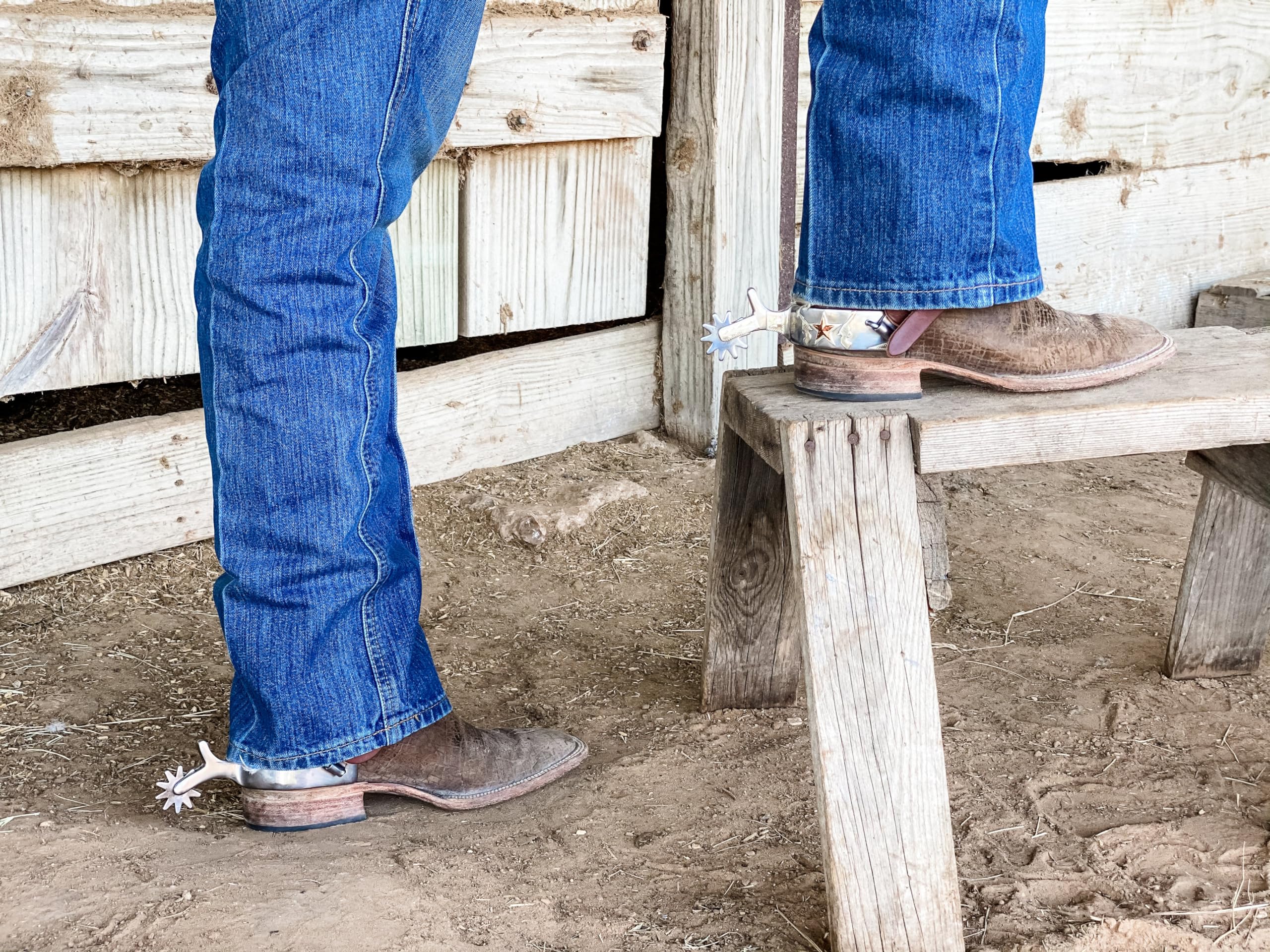 Jeereal Leather Spur Straps for Horse Riders, Adjustable Single Ply Spur Straps (Oiled Wax | Rust Red)