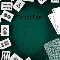 Vista 7 de Funda de fieltro para mesa de juego de cartas, póquer, mahjong, dominó, puente y juego de mesa, verde, 32 pulgadas