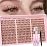 Brown Lash Clusters Kit Natural 300Pcs Wispy Lashes Cluster Eyelash Cluster Extensions Kit C Curve Individual Lashes Extensions Kit For DIY Waterproof & Long - Lasting (Light Brown10-16mm)