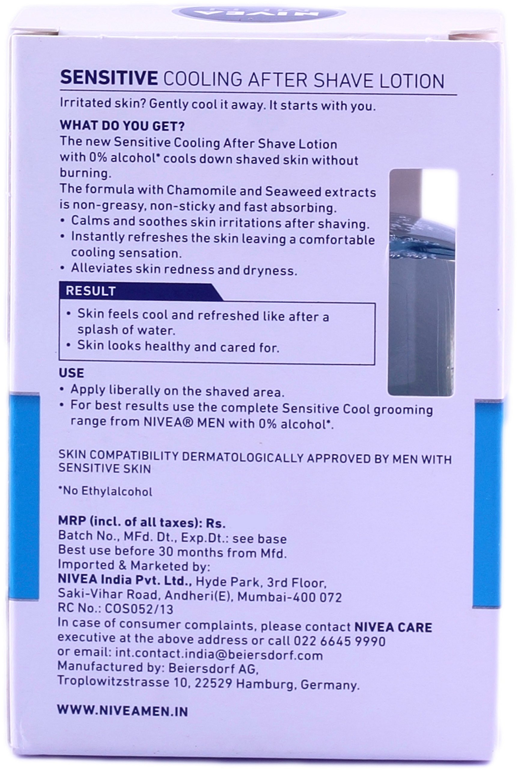 NIVEA MEN Shaving, Sensitive Cooling After Shave Lotion, 100ml