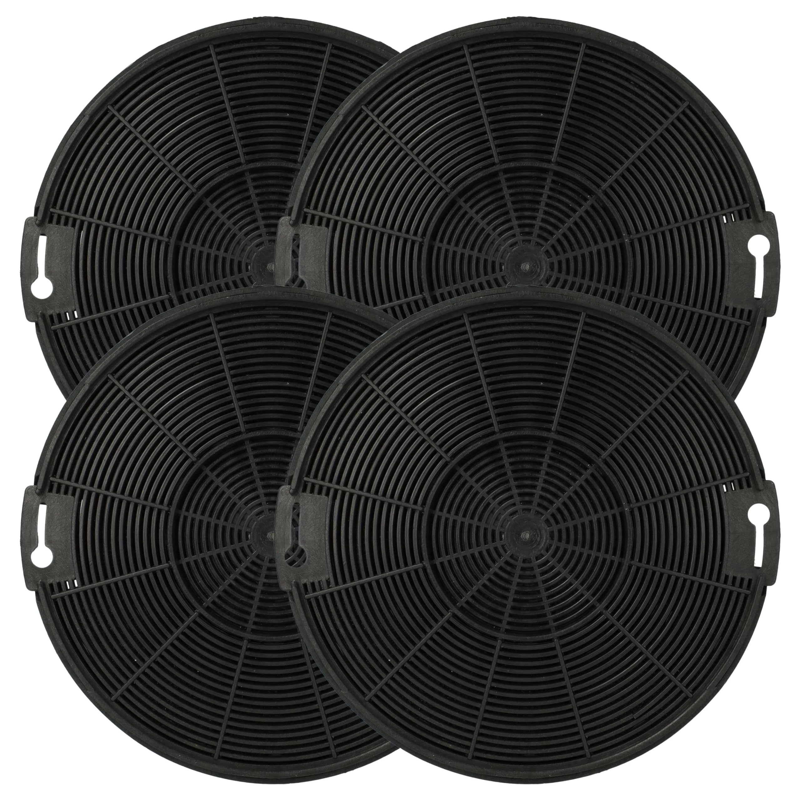 vhbw 4x Activated Carbon Filter compatible with Zanussi ZHC9131X, ZHG511G, ZHC6131X, ZHG51250GA, ZHG51260GA, ZHG512G Extractor Hood - 15 cm