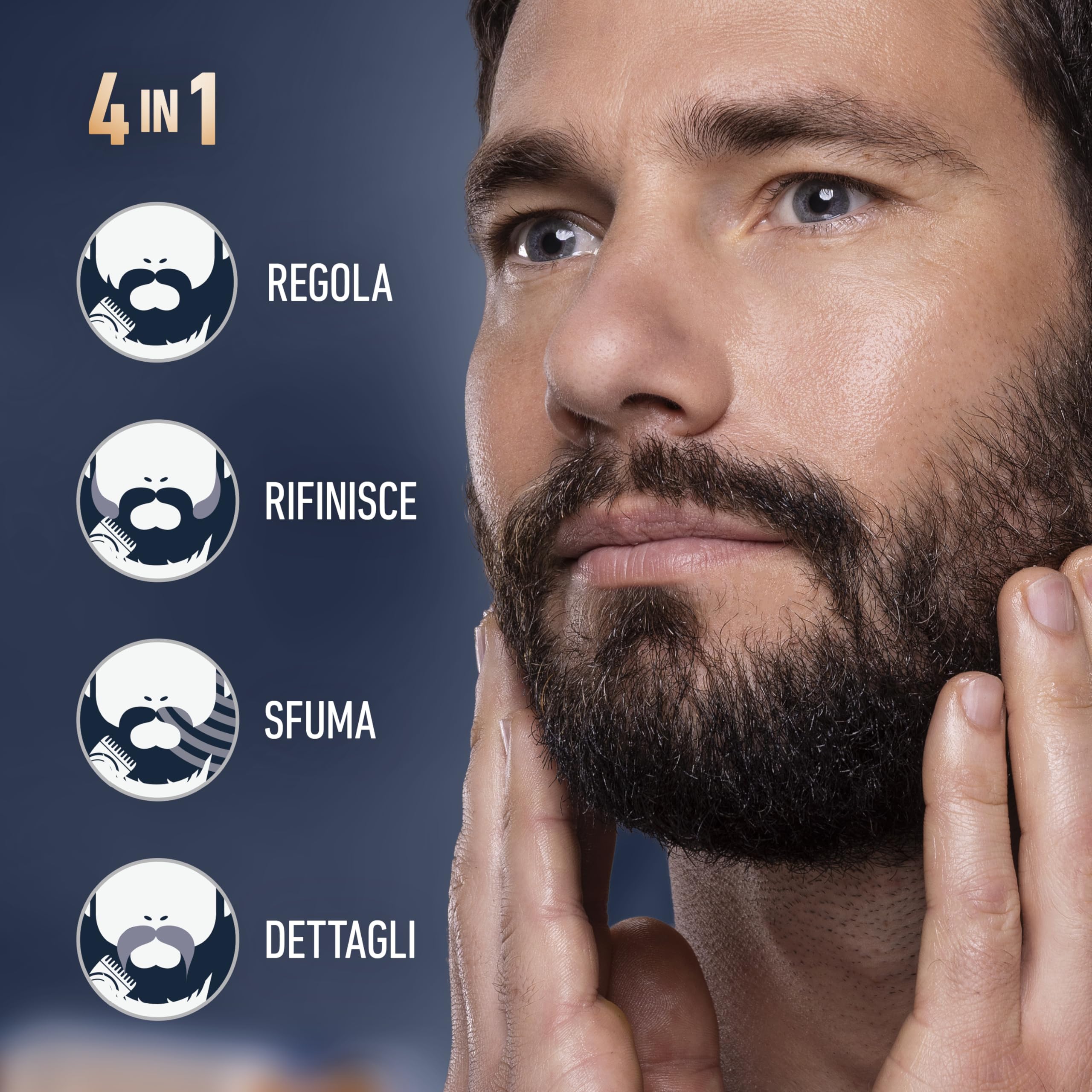 King C. Gillette Rasoio Elettrico Barba Pro Max con Accessori | Regolabarba Uomo Senza Fili, 40 Impostazioni Lunghezza, Blocco Sicurezza, Spazzolina Pulizia, 4 Pettini, Base Ricarica