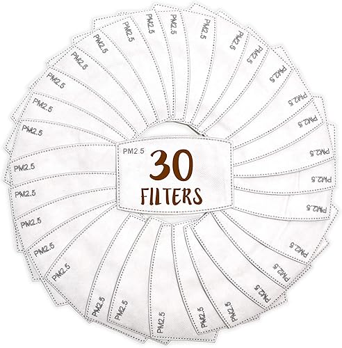 Tub Cubby Filtros de repuesto para mascarilla facial para niños, insertos de filtro de carbón activado PM2.5, protección de 5 capas para mascarillas