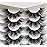 Pooplunch False Eyelashes Faux Mink Eye Lashes Volume 20MM Long Sexy Dramatic 8D Fake Eyelashes Strips 7 Pairs Pack