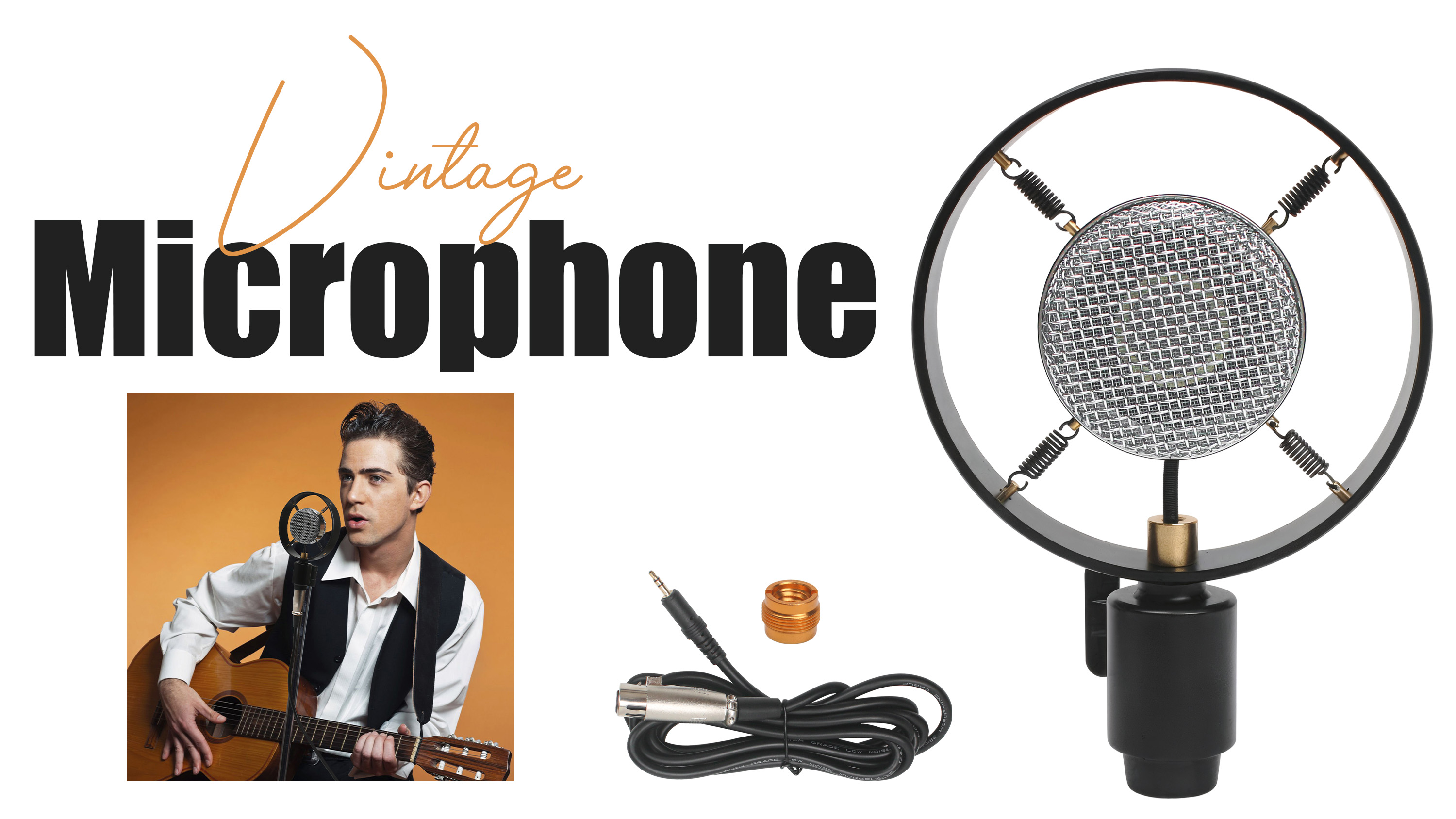 Amazon.com: Marsrut Vintage Microphone, Retro Classic Mic, Antique