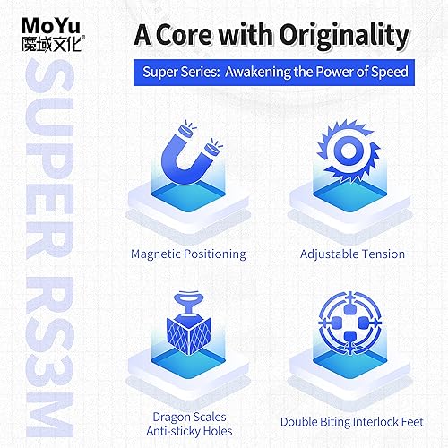 Miniatura 2 de CuberShop Moyu Super RS3M 2022 - Cubo de velocidad MagLev de 3 x 3 cubo de velocidad sin calcomanías Moyu RS3 M MagLev Professional de 3 x 3 versión