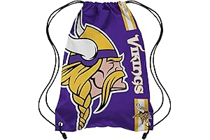 FOCO Minnesota Vikings NFL Big Logo Drawstring Backpack