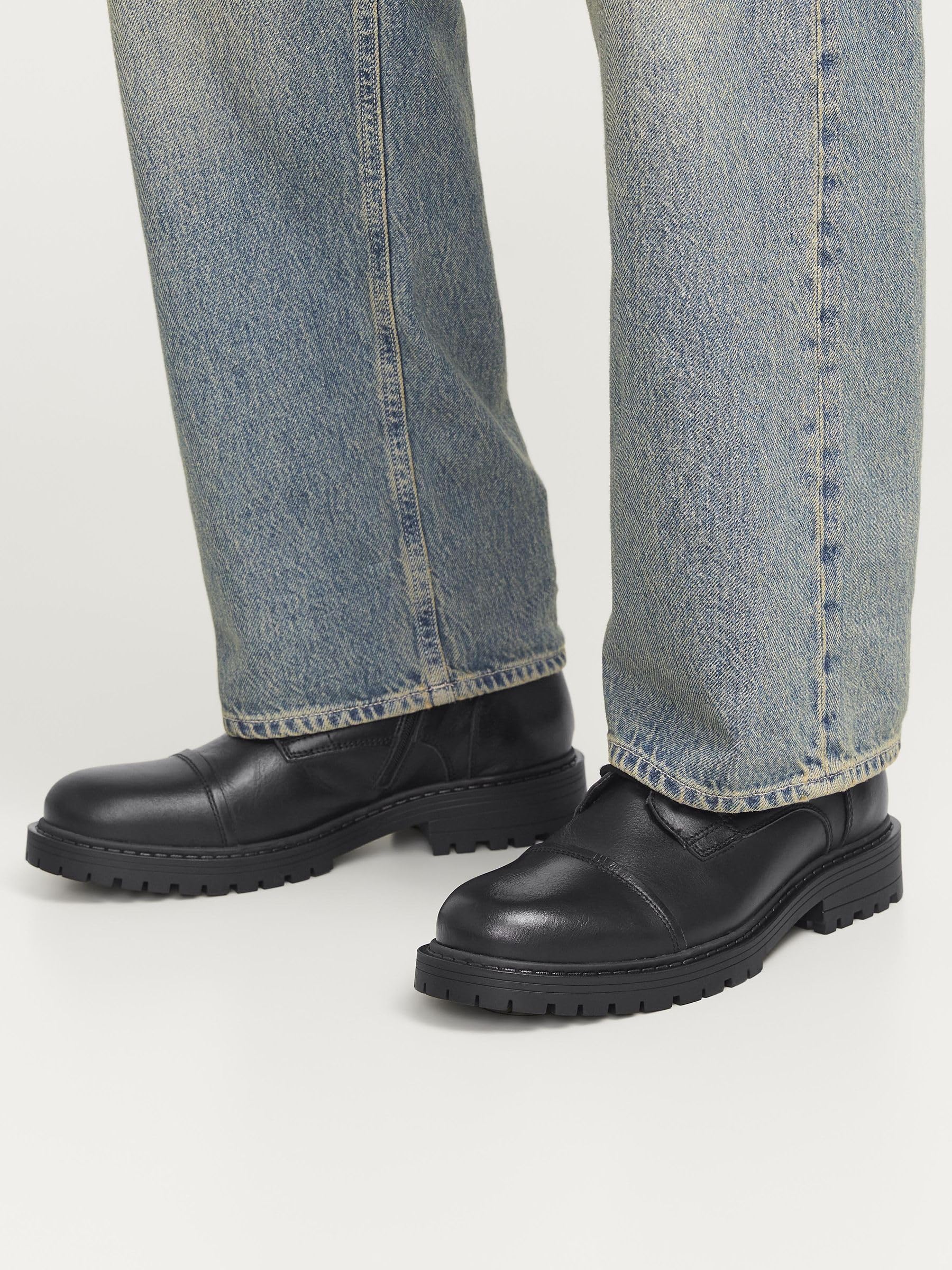 JACK & JONES Jfwtremor - Stivale In Pelle Stivaletti stringatiUomo