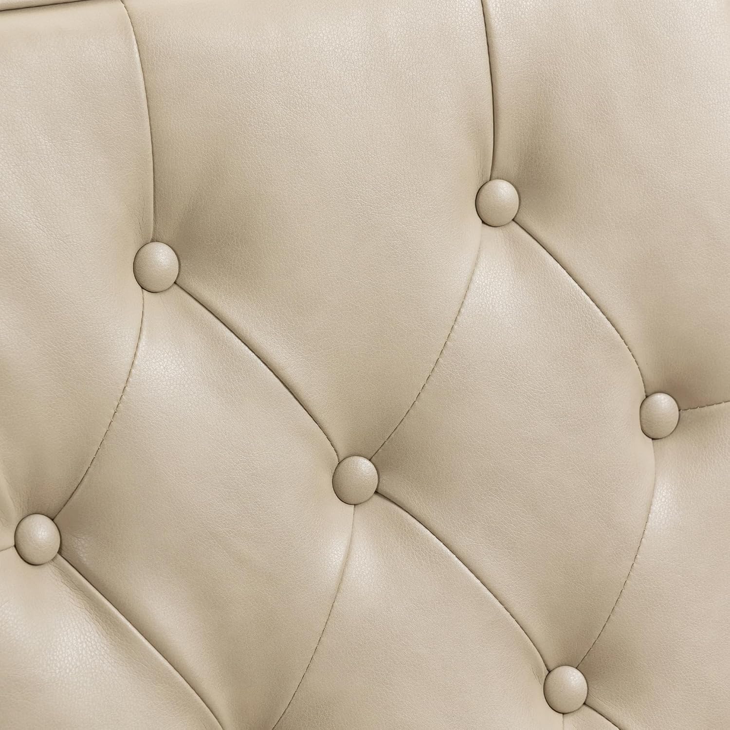 Bellemave Mid Century Wingback Chair, PU Leather Button Tufted Upholstered Accent Armchair with Wood Legs, Modern Living Room Chairs with High Back, Leisure Single Sofa Chair for Bedroom,Club（Camel）