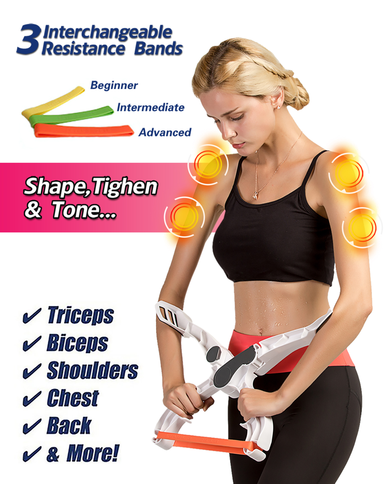 Scarmat-Arm-Machine-System-Excerise-with-3-System-Resistance-Training-Bands-Workout-Equipment-for-Home-Workouts-Fitness-Equipment-for-Tones-Strengthens-Arms-Biceps-Shoulders-Chest