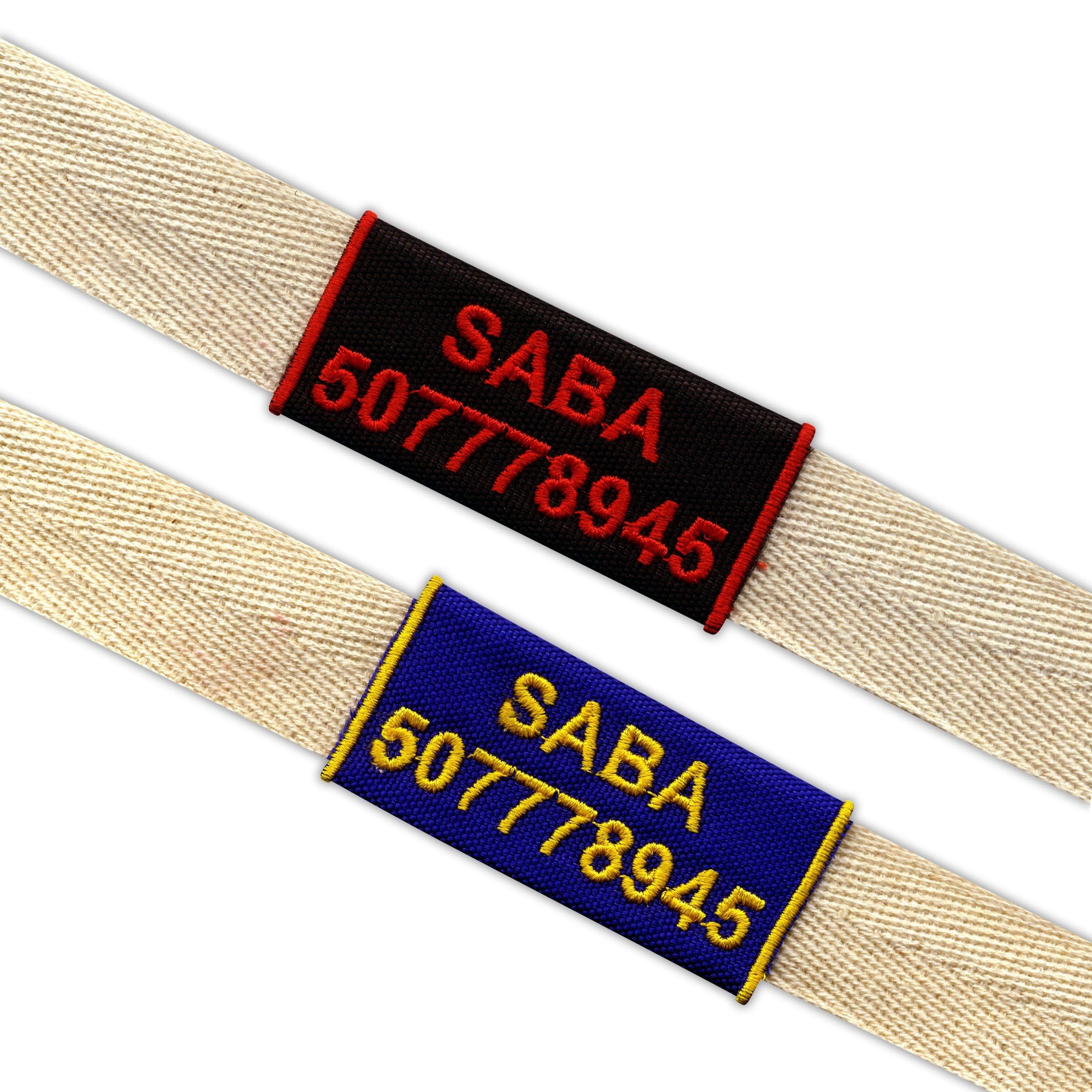 Set di quattro toppe ricamate per collare personalizzate per cani, con chiusura a strappo, da cucire, toppa ricamata, emblema