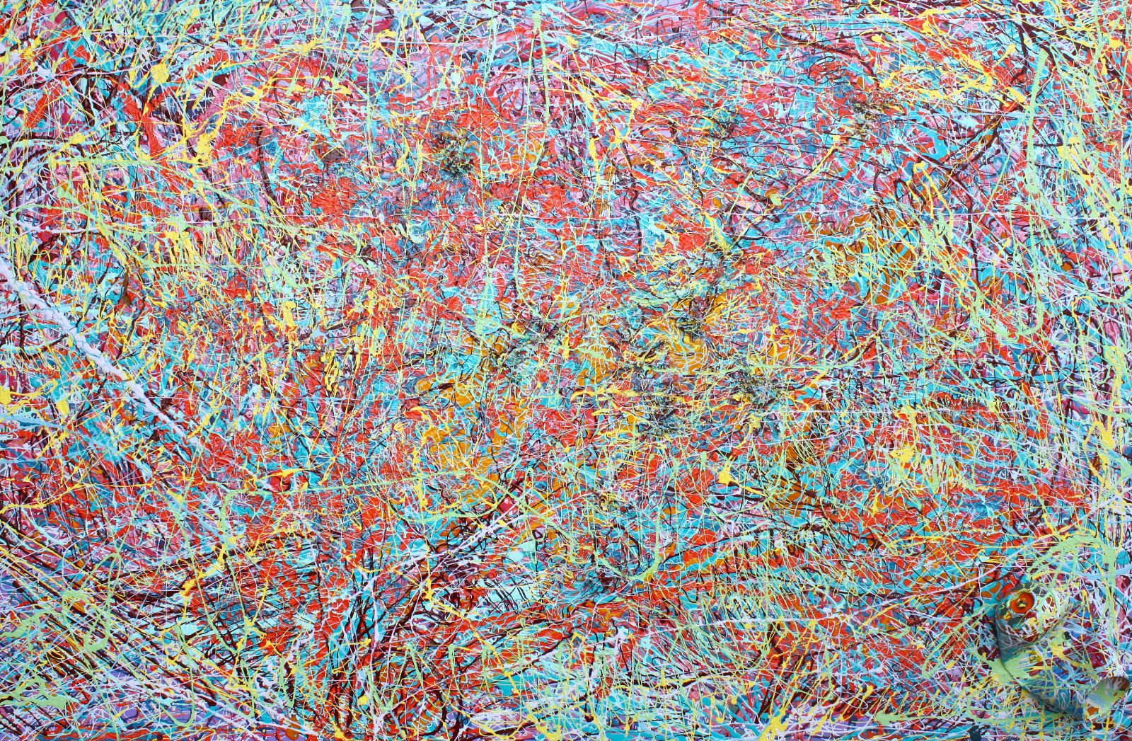 Original 50 x 32 x 3 abstract expressionism signed original fine art modern nyc contemporary street art colorful