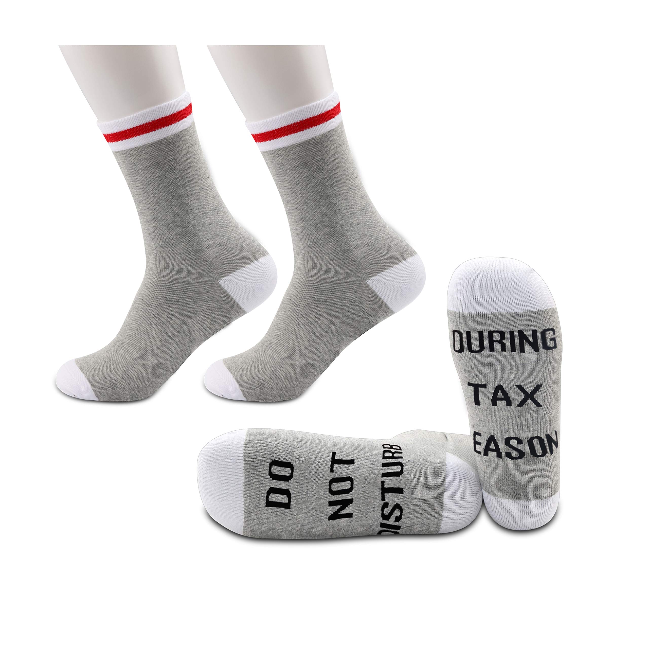 JXGZSO 2 Pairs Accountant Gift Tax Season Gift Do Not Disturb During Tax Season Socks Accounting Gift