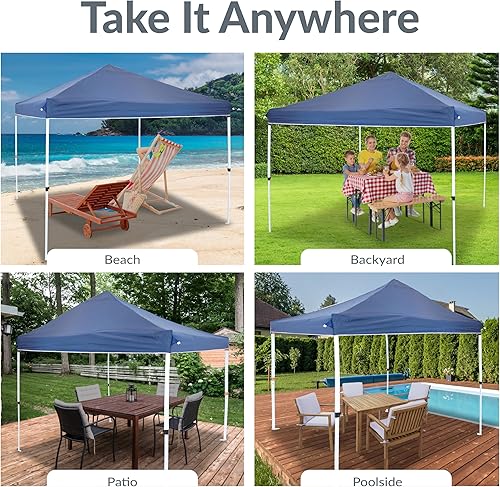 Miniatura 4 de Sunnydaze Toldo desplegable estándar de 10 x 10 pies, parte superior de repuesto de tela Oxford 150D con revestimiento de poliuretano para toldo,