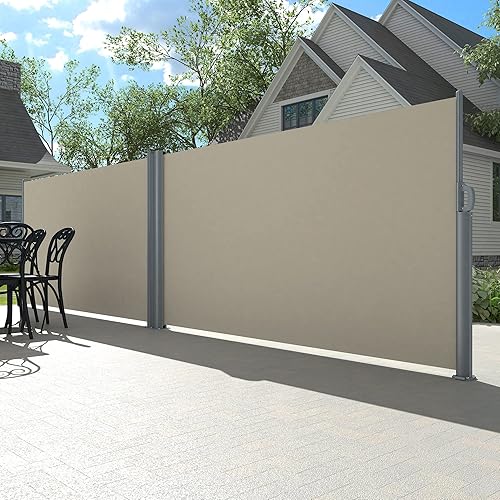 PATISOL 236"x63" Retractable Side Awning Full Aluminum Patio Outdoor Privacy