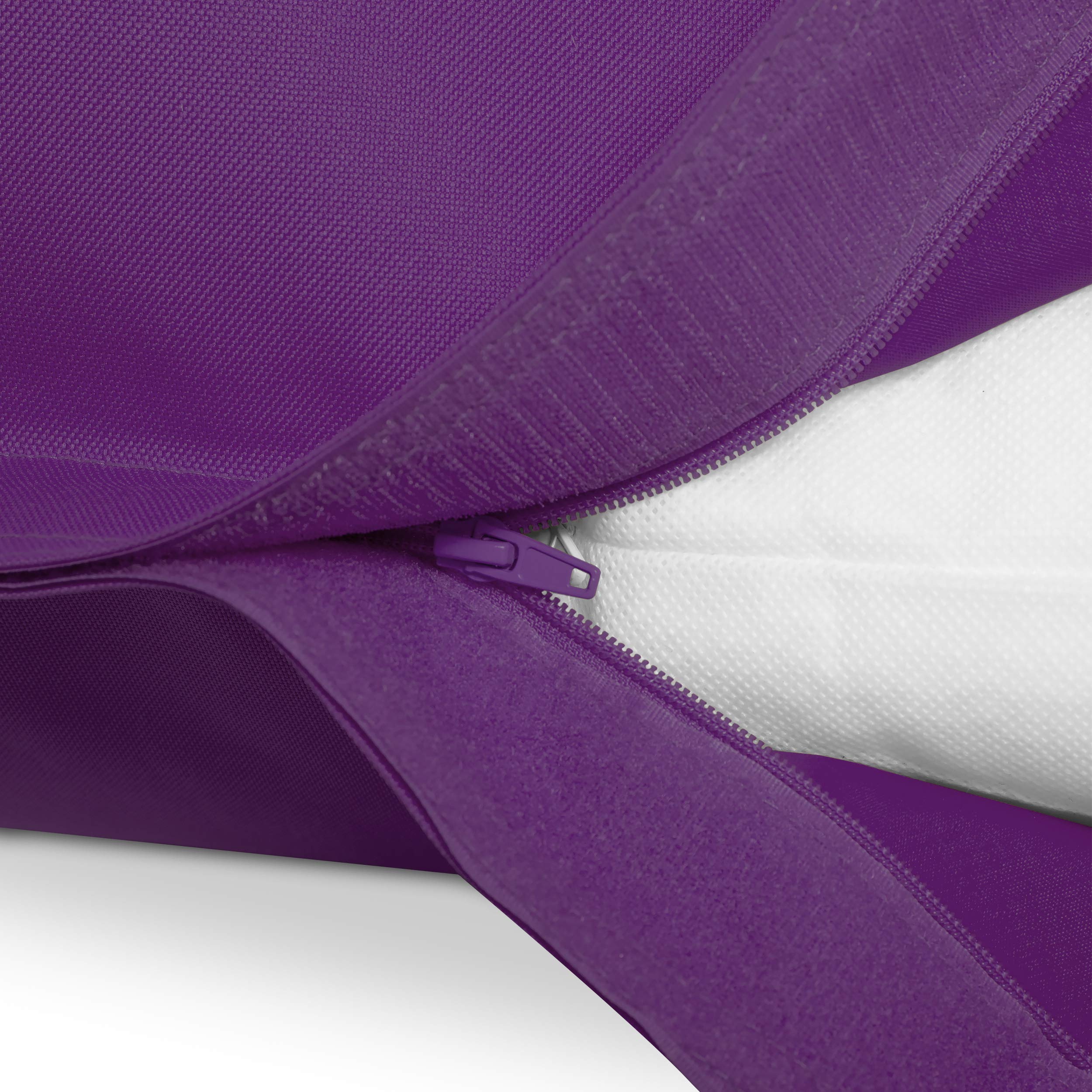 Green Bean© Square XL Housse de Pouf Géant 120x160 cm - PVC - Intérieur & Extérieur - Bean Bag - Sans Remplissage - Lounge Chair - Lavable - Mauve